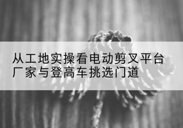 和龙电动剪叉升降平台厂家-从工地实操看电动剪叉平台厂家与登高车挑选门道